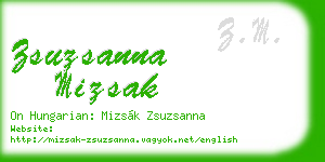 zsuzsanna mizsak business card