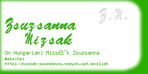zsuzsanna mizsak business card
